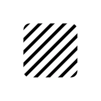 a black and white striped icon on a white background
